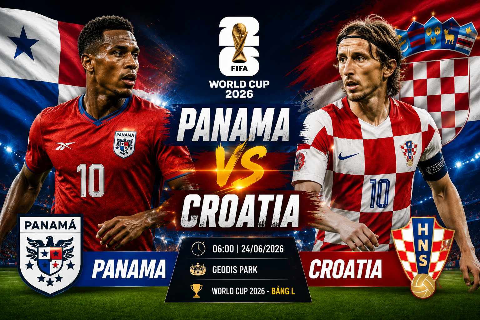 Dự đoán tỷ số Panama vs Croatia (6h ngày 24/6): Chuyên gia FUN88 tin Croatia trở lại mạnh mẽ 1 Thông tin trận đấu Panama vs Croatia